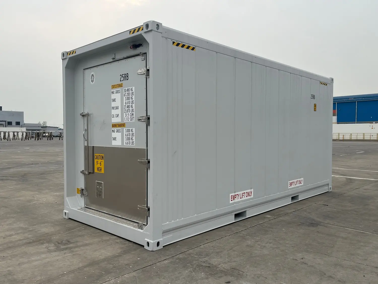 20′ High Cube Reefer Container mit versenkter Butcher-Tür