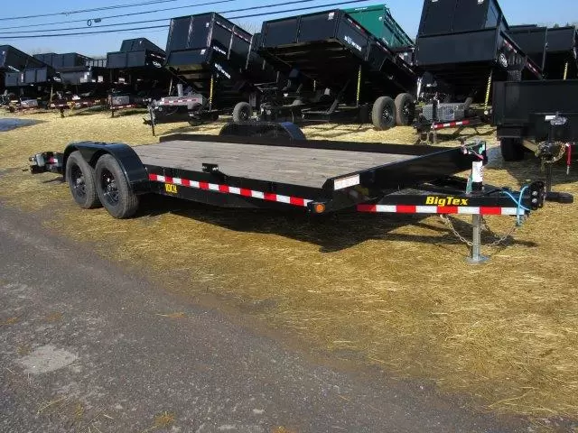Big Tex 83″ x 20′ offener Autotransportanhänger mit Holzboden (10K GVW)