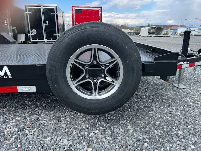 CAM Superline 7 x 18 Autotransportanhänger mit Stahlboden – Bild 2